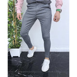 Striped men's casual pants - WOMONA.COM