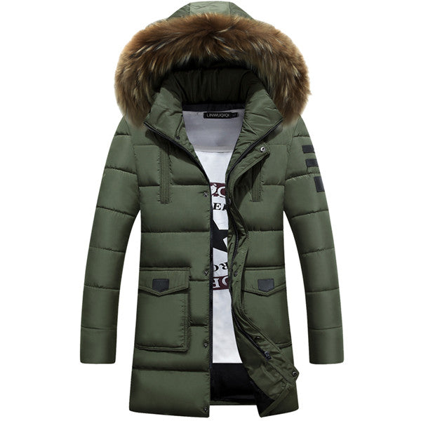 Men s Overcoat Winter Parka Hooded Jackets - WOMONA.COM