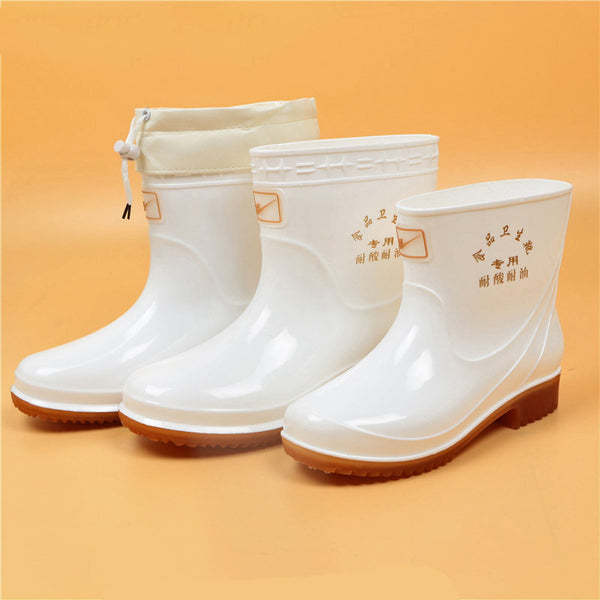 Short White Rain Boots For Men - WOMONA.COM