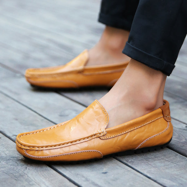 Men Loafers Slip On Formal Comfortable Soft Shoes - WOMONA.COM