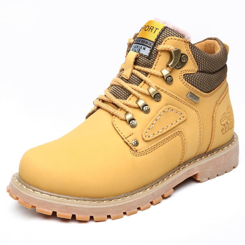 Men Lace Up Leather Tooling Shoes - WOMONA.COM