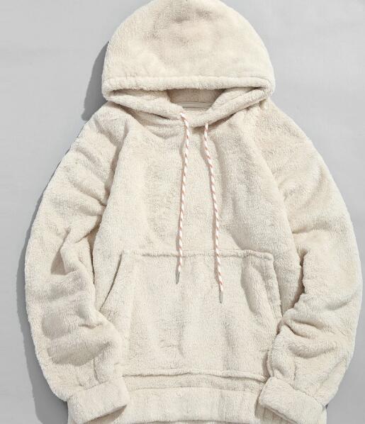 Lamb wool hooded pullover - WOMONA.COM