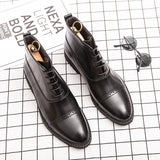 Business Leather Boots Men - WOMONA.COM