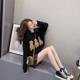 Outer wear lazy knit sweater - WOMONA.COM