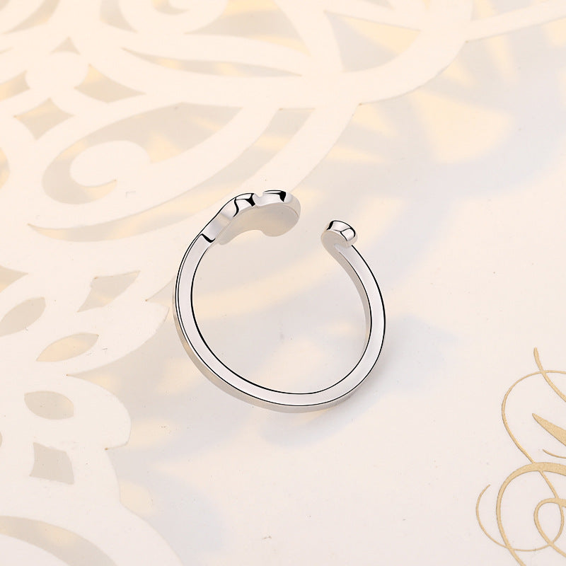 Ladies silver elephant ring - WOMONA.COM