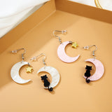 Moon cat earrings - WOMONA.COM