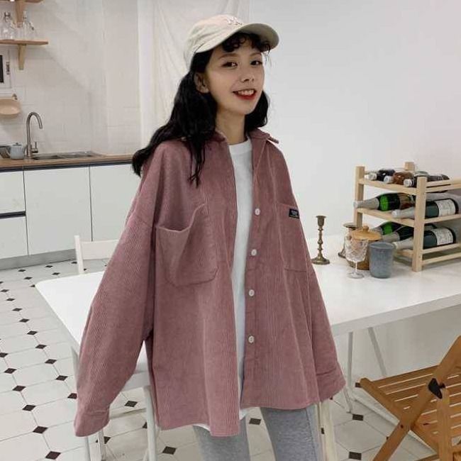 Women's corduroy shirt jacket - WOMONA.COM