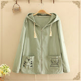 Long sleeve hooded jacket - WOMONA.COM