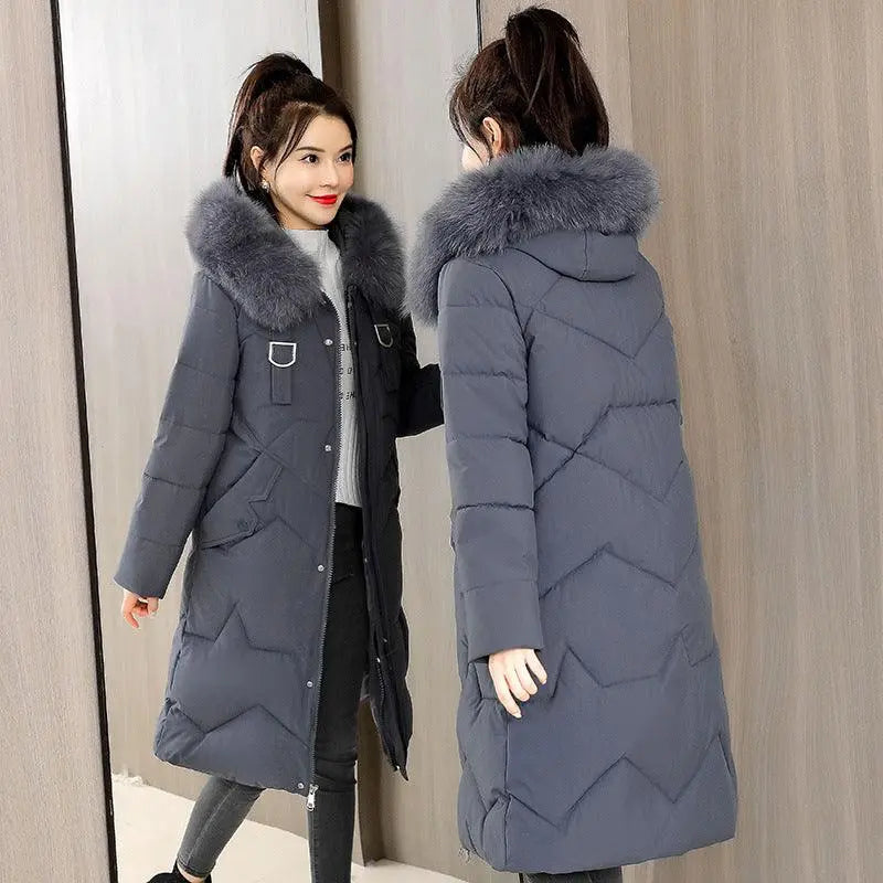 Mid-length Slim Padded Ladies' Jacket - WOMONA.COM