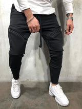 Men Sports Zipper Casual Pants - WOMONA.COM