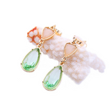 gemstone crystal drop ladies earrings - WOMONA.COM
