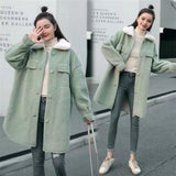 Mid-length Woolen Coat - WOMONA.COM