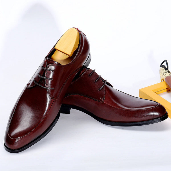 Three-joint Casual Formal Leather Shoes - WOMONA.COM