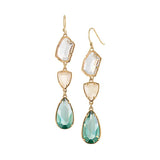 gemstone crystal drop ladies earrings - WOMONA.COM