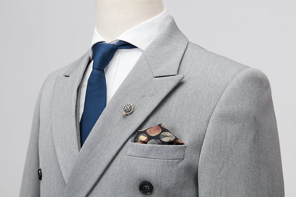 British Style Solid Color Suit Men's - WOMONA.COM
