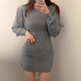 Twist pattern all-match dress - WOMONA.COM