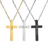 Stainless steel cross necklace - WOMONA.COM