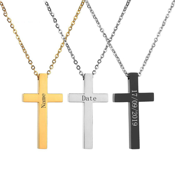 Stainless steel cross necklace - WOMONA.COM