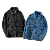 Multi pocket denim jacket - WOMONA.COM