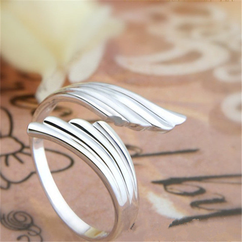 Angel wings lady index finger ring - WOMONA.COM