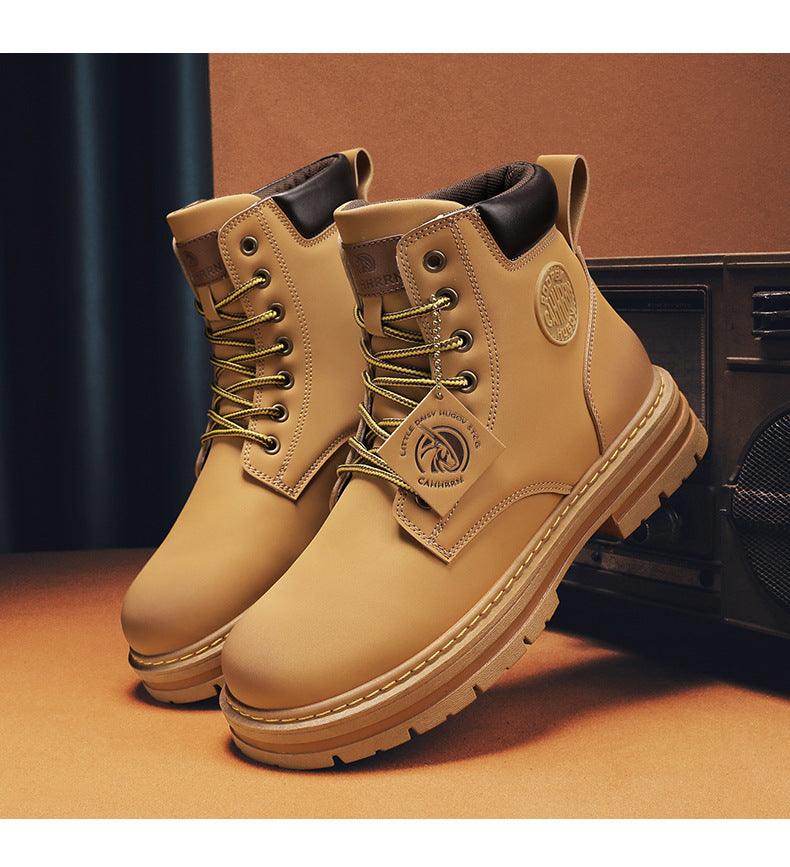 Winter High Help Boots British Wind Increase - WOMONA.COM