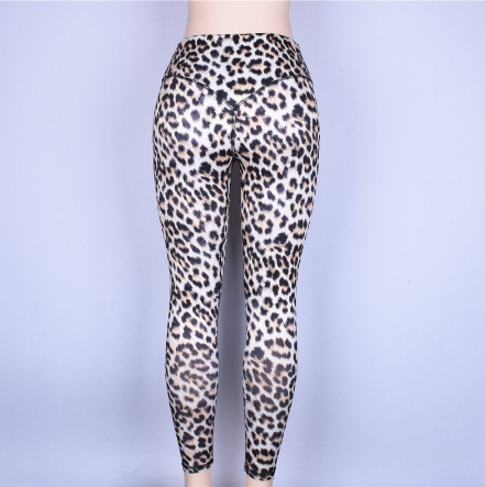 High waist leopard leggings - WOMONA.COM