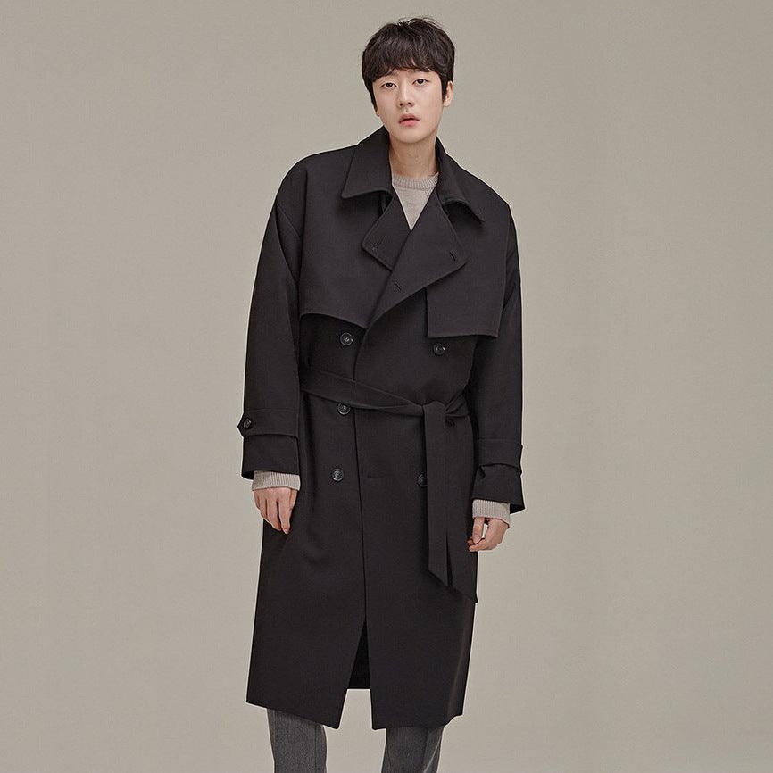 Men's Double Breasted Trench Coat - WOMONA.COM