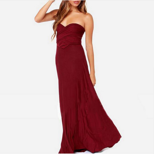 Women Bandage Convertible Boho Maxi Dress - WOMONA.COM