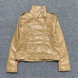 Faux leather jacket ladies - WOMONA.COM