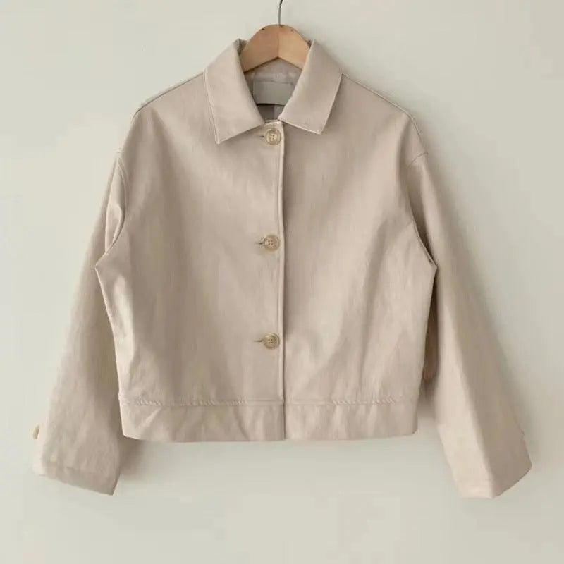 Casual Leather Jacket - WOMONA.COM