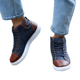 Men Lace-Up Leather Boots - WOMONA.COM