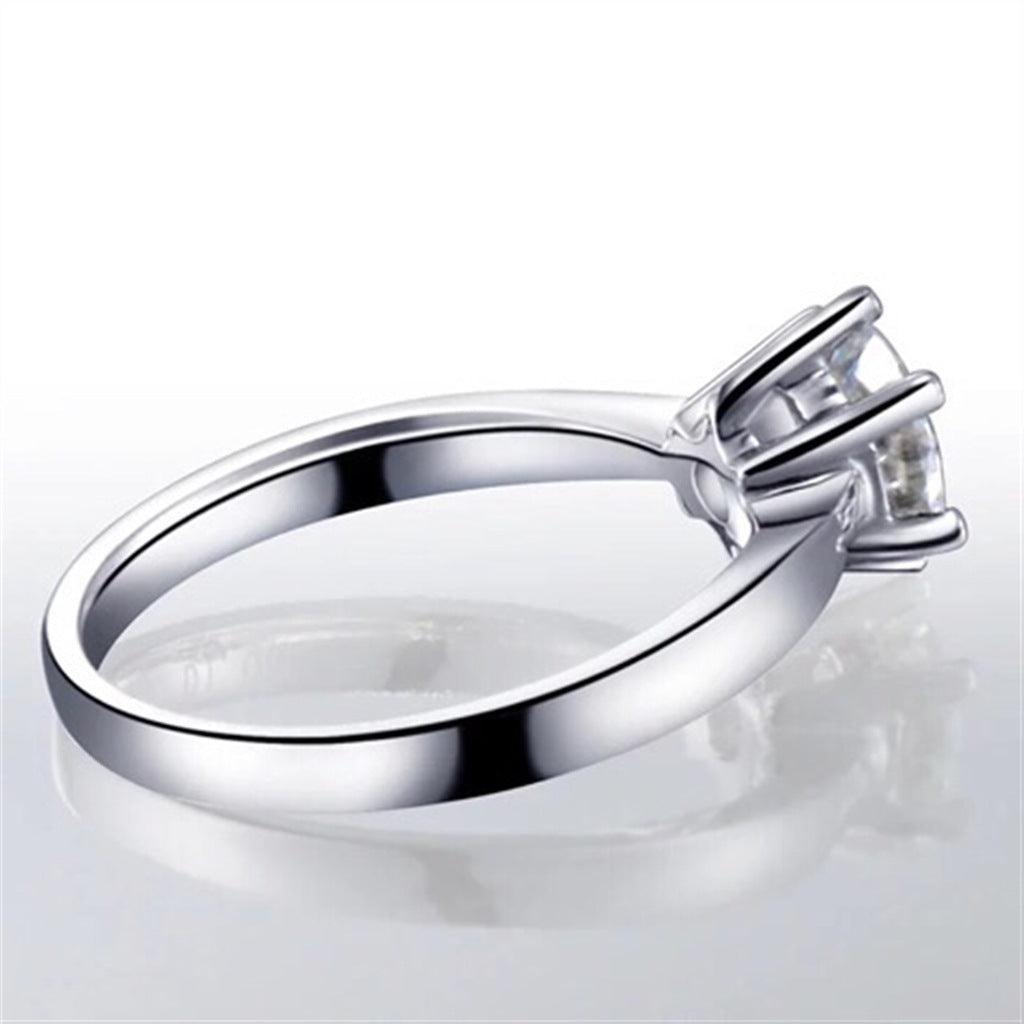 Six claw mosangite ring - WOMONA.COM