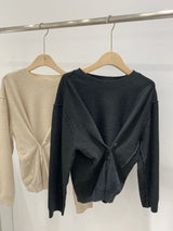button-down waist sweater - WOMONA.COM