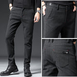 Business Black Men's Straight Casual Pants - WOMONA.COM