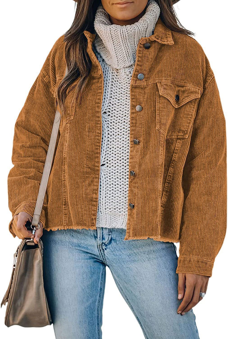 Women's Loose Long-sleeved Jacket - WOMONA.COM