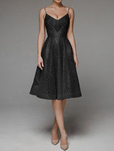 Sling Embroidered Sleeveless Dress - WOMONA.COM