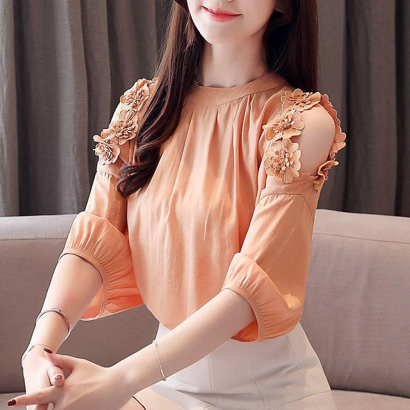 Sleeved Blouse Summer - WOMONA.COM