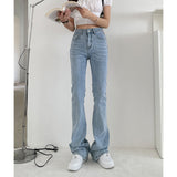 Tall Straight Flared Mopping Pants - WOMONA.COM