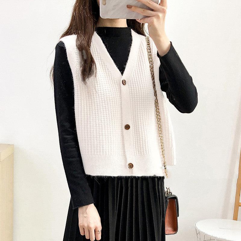 Cantilevered Sweater Waistcoat - WOMONA.COM
