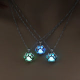 Dog Paw Hollow Luminous Necklace - WOMONA.COM