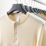 Pure Color Loose Long-sleeved T-shirt - WOMONA.COM