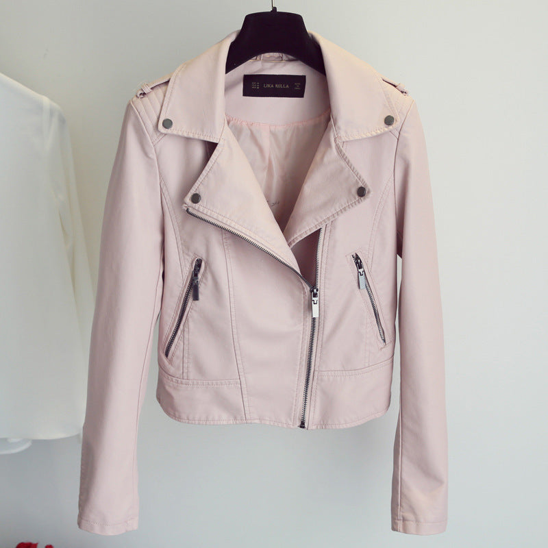 Small Leather Jacket - WOMONA.COM