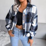 Plaid Coat Jacket - WOMONA.COM