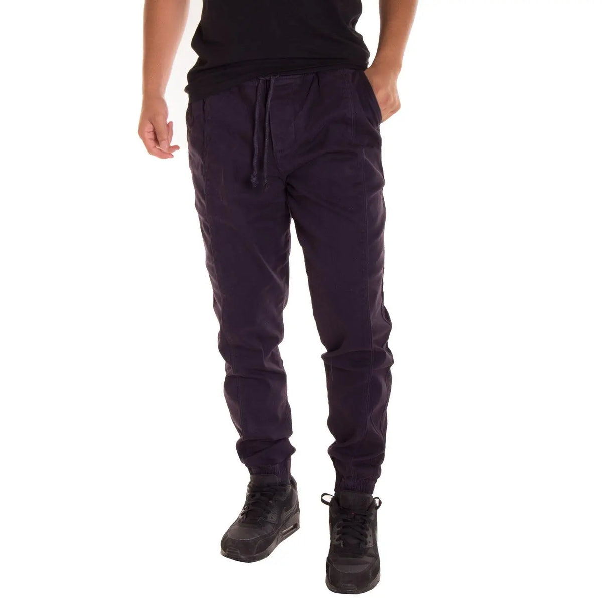 Elastic Panel Sweatpants - WOMONA.COM
