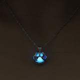 Dog Paw Hollow Luminous Necklace - WOMONA.COM