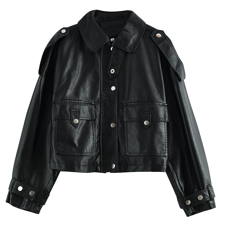 All Match Leather Jacket - WOMONA.COM