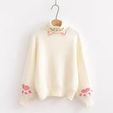 Turtleneck Knit Sweater - WOMONA.COM