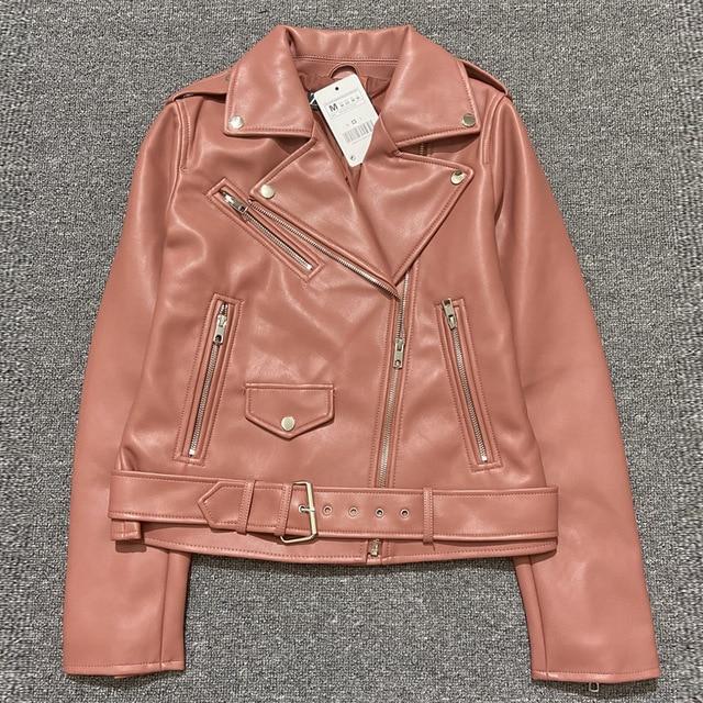 Faux leather jacket ladies - WOMONA.COM