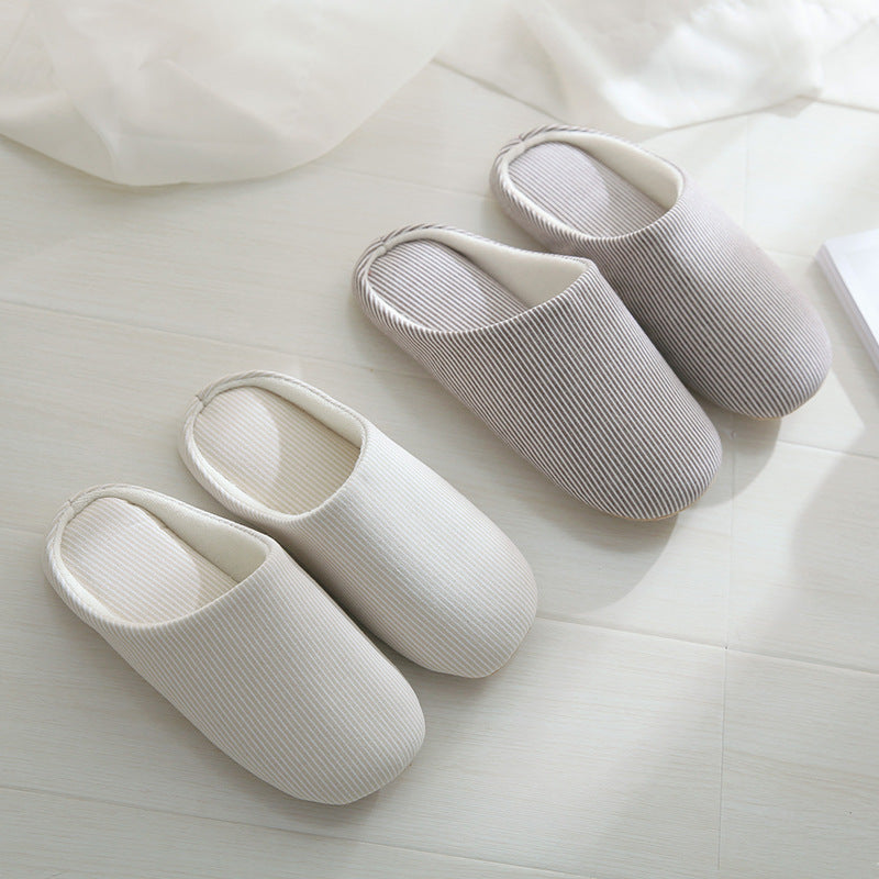 floor slippers Japanese soft soled cotton slippers - WOMONA.COM