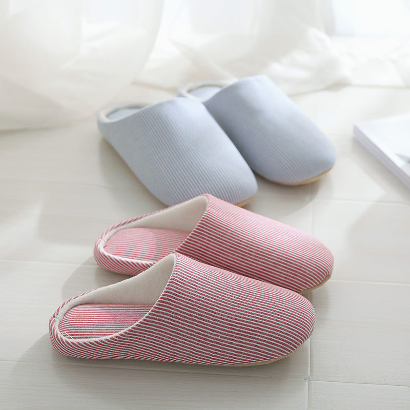 floor slippers Japanese soft soled cotton slippers - WOMONA.COM